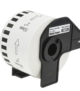 rillprint eindloos-etiketten papier, 50 mm x 30,48 m, wit, permanent