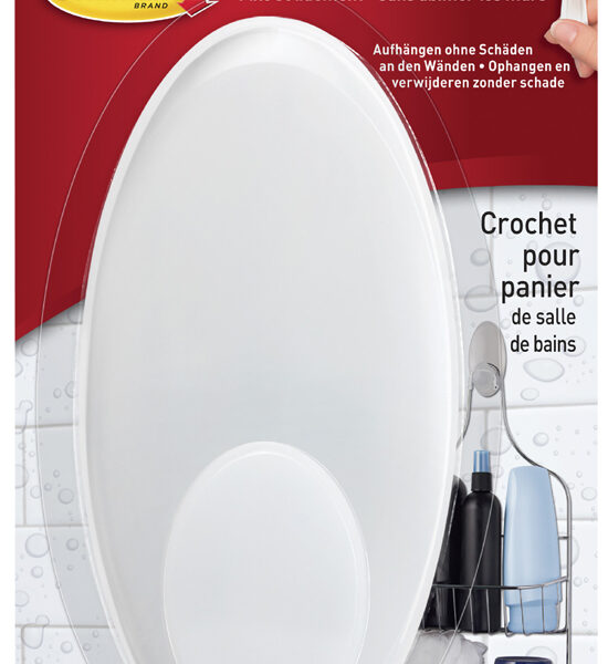 3M Command wandmontage haak voor badkamer, groot formaat, wit