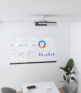 Logikabel plafondbevestiging voor projector, armlengte 135 mm, wit