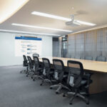 Projectorplafondbeugel, armlengte: 150 mm, wit