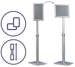 FRANKEN vloerstandaard ´Universal´, DIN A4, hoogte: 865-1.250 mm