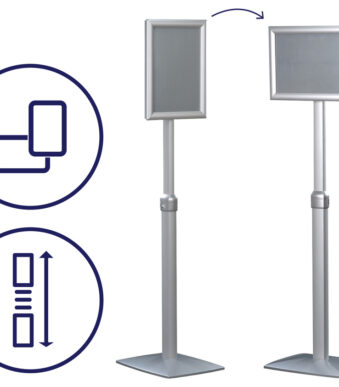 FRANKEN vloerstandaard ´Universal´, DIN A4, hoogte: 865-1.250 mm