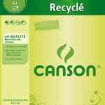 CANSON Tekenblok Hergebruikt papier, A4-formaat, 90 g/m², 50 vellen