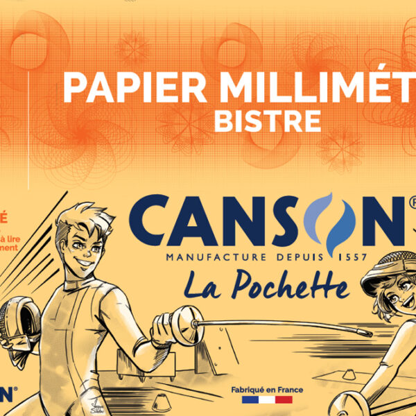 CANSON millimeterpapier, DIN A4, 90 g/m2, kleur: donkerbruin
