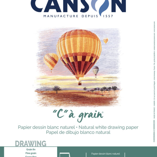 Canson schetsblok 'C' à grain, A4, 180 g/m²