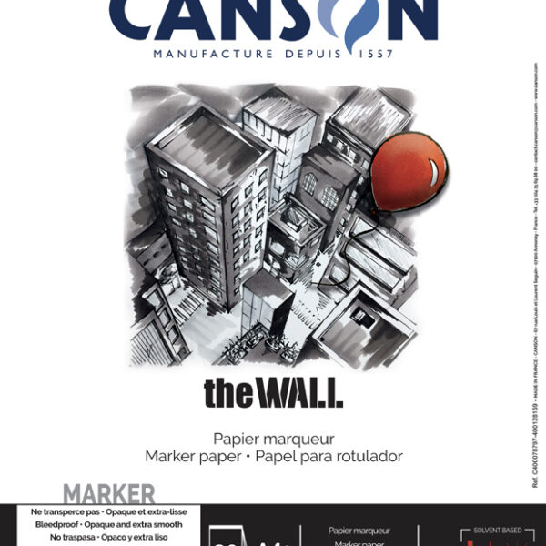 CANSON Schetsblok met spiraal 'The WALL', A4-formaat, 200 g/m²
