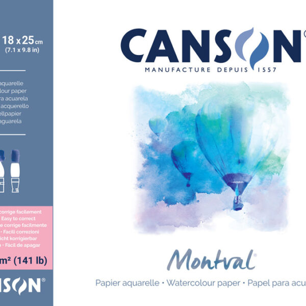 CANSON - Aquarelblok 'Montval' - 180 x 250 mm - 300 g/m²