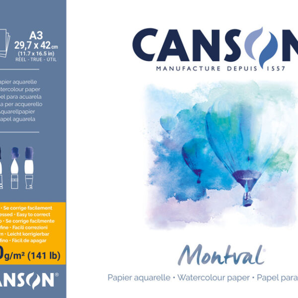 CANSON - Aquarelblok 'Montval' - A3 - 300 g/m²