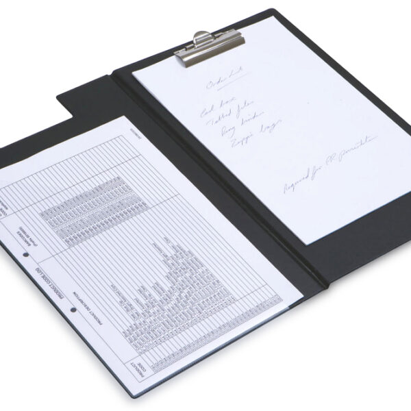 RAPESCO klembord-map, DIN A4, PVC-folie generfd, zwart