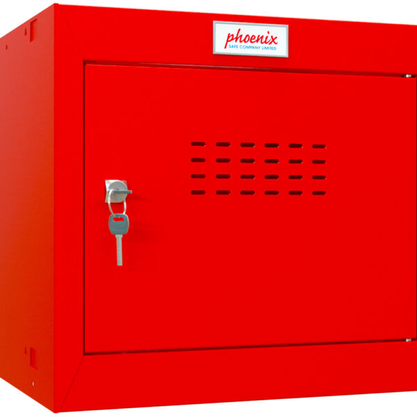 phoenix afsluitbaar kubus-kastje CL0344, sleutelslot, rood