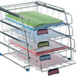 ALBA brievenbakje 'COR4F', van draadijzer, DIN A4, 4 vakken