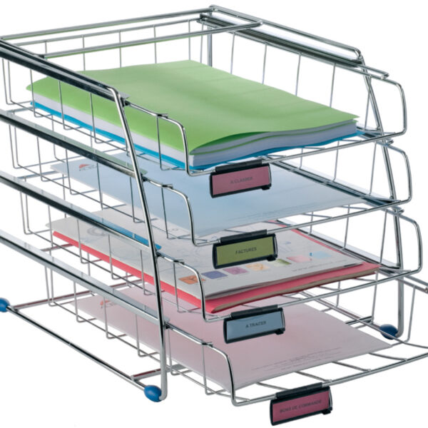 ALBA brievenbakje 'COR4F', van draadijzer, DIN A4, 4 vakken