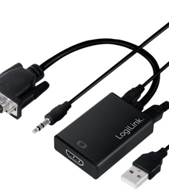VGA naar HDMI converter, 0,2 m, zwart