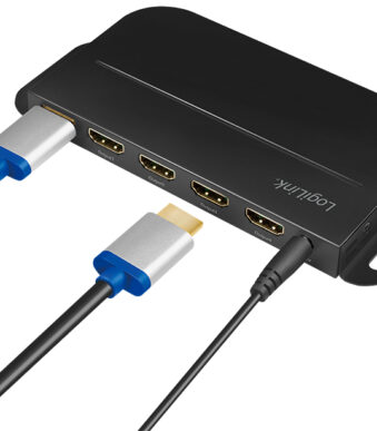 LogiLink Ultra Slanke 4K Pro HDMI Splitter, Montageclip