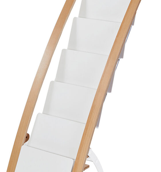 ALBA vloerstandaard voor brochures, 6 vakken, breedte: 340 mm, wit