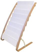 ALBA brochure-vloerstandaard, 8 vakken, breedte: 580 mm, wit