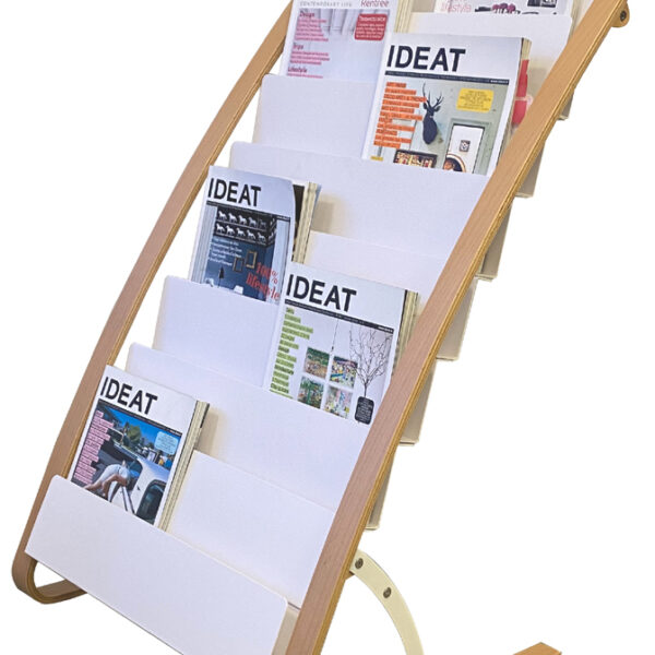 ALBA brochure-vloerstandaard, 8 vakken, breedte: 580 mm, wit