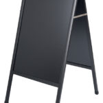 Bi-Office klantenstopper, met krijtoppervlak, zwart