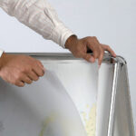 Bi-Office posterstandaard, aluminium frame, 461 x 884 mm