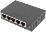 DIGITUS Desktop Gigabit Switch, Unmanaged, 5-poorts, zwart