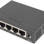 DIGITUS Desktop Gigabit Switch, Unmanaged, 5-poorts, zwart