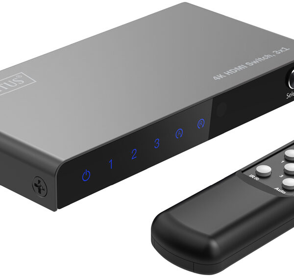 DIGITUS 4K HDMI Switch, 3x1, zwart