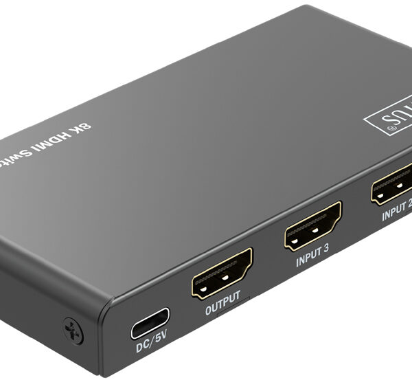 DIGITUS 8K HDMI Switch, 3x1, zwart
