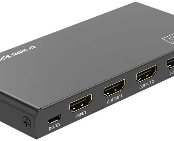 DIGITUS 4K HDMI Splitter, 1x4, 4K/60Hz HDCP 2.2, zwart