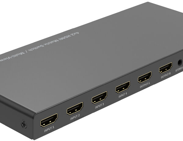DIGITUS 4x2 HDMI Matrix Switch / Multi-Viewer, 4K/30Hz