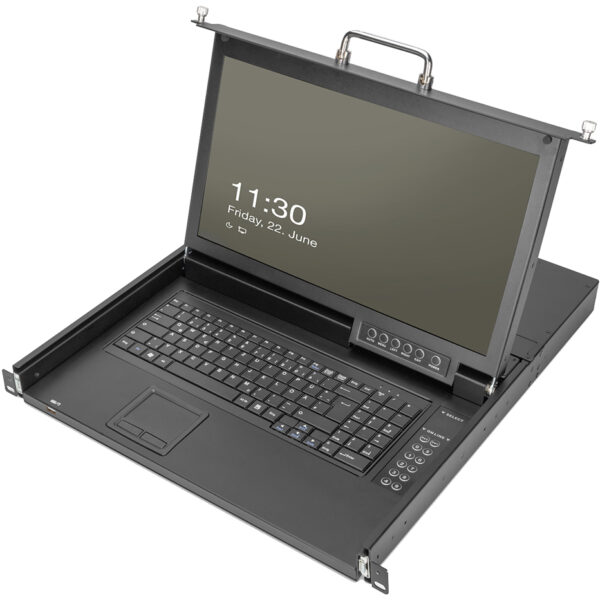 DIGITUS Modulaire HD LCD KVM console met 43,18 cm (17') TFT