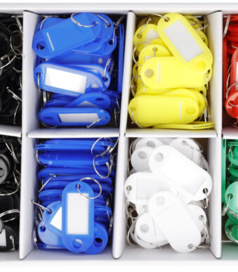 WESTCOTT sleutelhanger met ring, kleuren assorti, 200 stuks