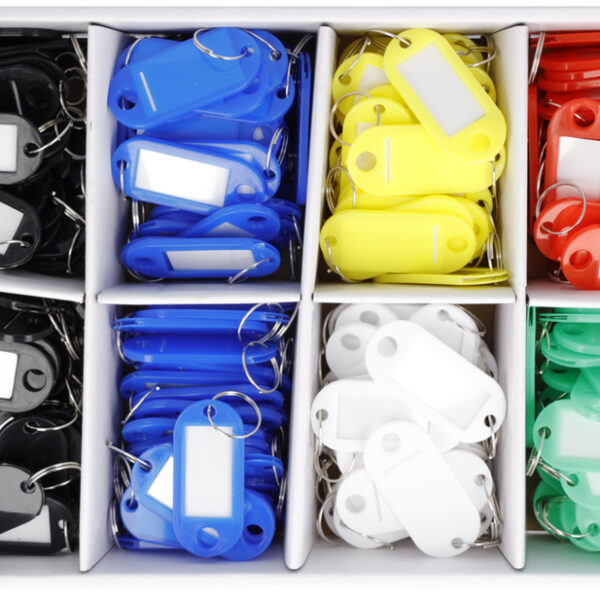 WESTCOTT sleutelhanger met ring, kleuren assorti, 200 stuks