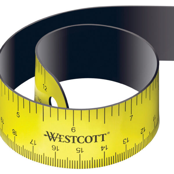 WESTCOTT vlakke liniaal, lengte: 300 mm, flexibel, magnetisch