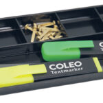 WESTCOTT pennenbak, van kunststof, 6 vakken, zwart