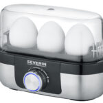 SEVERIN eierkoker EK 3163, voor 3 eieren, RVS / zwart