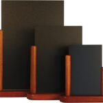 Securit tafelstandaard ELEGANT, klein, mahonie