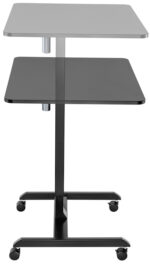 Elektrisch in hoogte verstelbaar zit-/sta-werkstation, zwart.