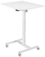 Logitrendz instelbare zit-sta werkplek, elektrisch, wit.