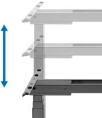 Buro-onderstel, elektrisch in hoogte verstelbaar