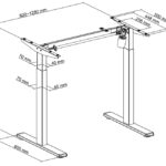 Buro-onderstel, elektrisch in hoogte verstelbaar