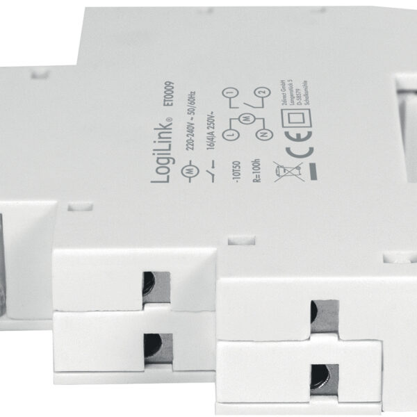 LogiLink Mechanische tijdschakelklok voor DIN-rail montage