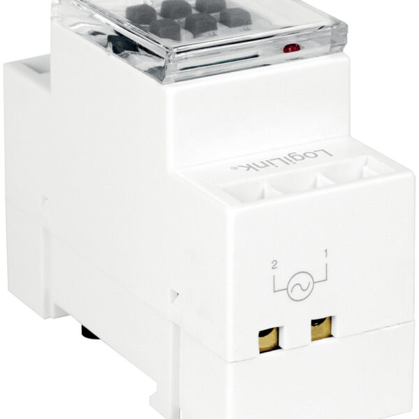 Tijdschakelklok voor montage op DIN-rail, wit