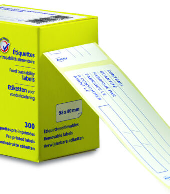 Voedseltraceringsproductetiketten, 98 x 40 mm