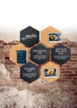 Securit krijt- & kurkbord SILHOUETTE ´Hexagon´