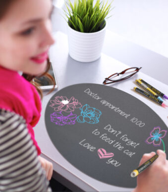 Securit krijtbord SILHOUETTE ´Ovaal´