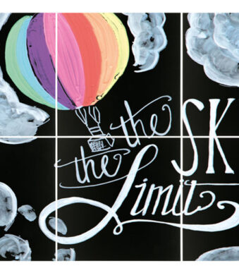 Securit krijtbord Silhouette CHALKBOARD XXL, set van 6