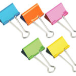 RAPESCO Foldback-papierklem/brievenklem, (B)19 mm, kleuren assorti, 10 st.