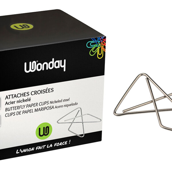 Wonday vlinderclips, vernikkeld, 30 x 40 mm, 100 st.
