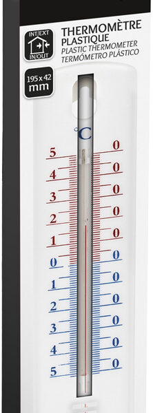 Wonday wandthermometer, polystyrol, wit