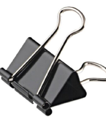 Wonday Foldback-papierklem/brievenklem, (B)41 mm, klemwijdte 15 mm, zwart, 12 st.
